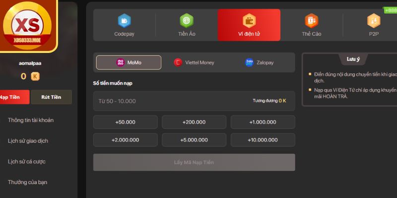 Giao dịch qua ví điện tử